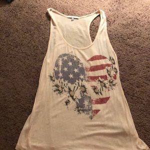 Charlotte Russe sunflower American flag tank